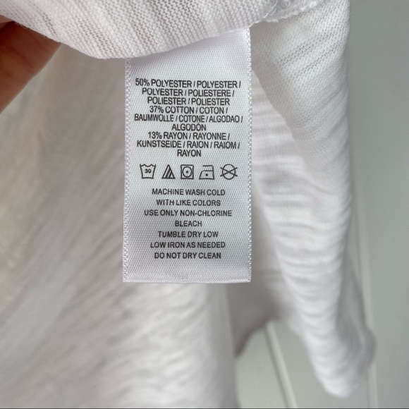 We The Free White Jordan Burnout Cutout Tee Shirt Oversized Fit Size XS - Picture 8 of 15